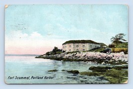 Fort Scammel Portland Harbor Maine ME 1908 DB Postcard Q6 - £3.85 GBP