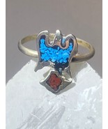 Phoenix ring turquoise coral chips southwest sterling silver women girls dk - €24,66 EUR Phoenix ring turquoise coral chips southwest sterling silver women girls dk - €24,66 EUR