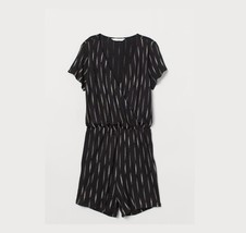 H&amp;M - Jersey Playsuit - Black &amp; White - Small - $9.90