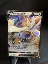 Pokémon TCG Stoutland V Sword &amp; Shield - Battle Styles 117/163 Holo Ultr... - £1.08 GBP