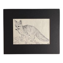 Vintage Original Pen-and-Ink Fox Drawing – Signed “BEB” - $718.20 MXN