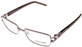 Roberto Cavalli Eyeglasses Frame Women Pink Pearled Mauve Rectangular RC... - £65.75 GBP