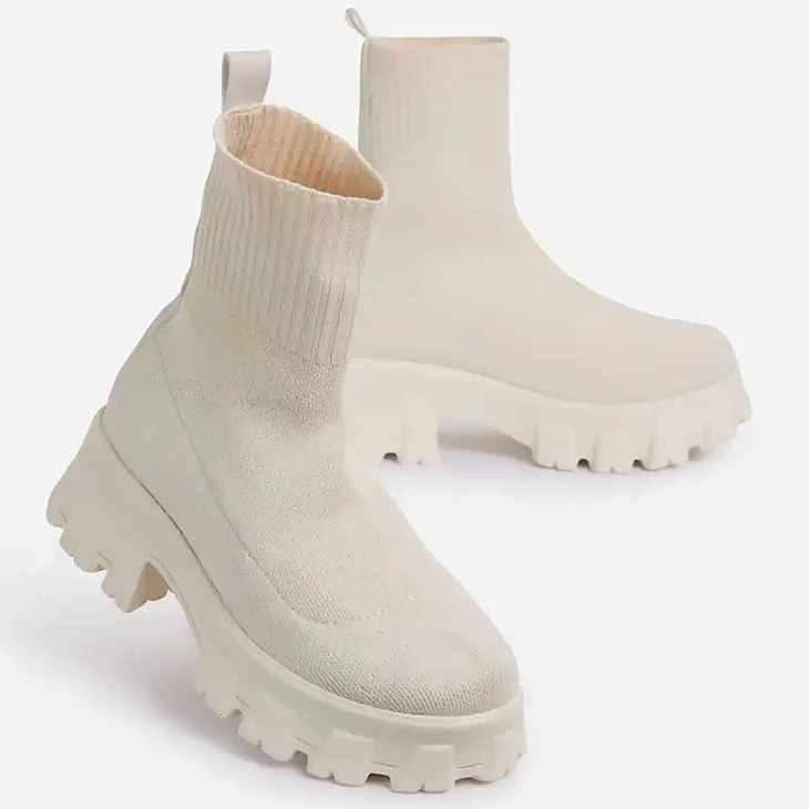 Women Boots White Platform Boots For Winter Autumn Botas Femininas So Ankle Boot - £149.30 GBP