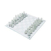 33pc Glass Chess Set - £44.54 GBP