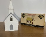 Vintage Plasticville -HO Gauge Church White And Gray Original W/box - $21.55