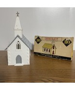 Vintage Plasticville -HO Gauge Church White And Gray Original W/box - £16.97 GBP