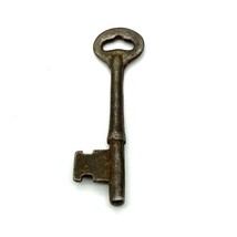 Antique Skeleton Key, Solid Barrel Steel - $14.52