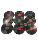 10 Vintage 78 RPM Records Lot Various Artists Damage for Art Crafts Deco... - $16.82