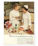 Avon Cosmetics Shopping Women White Dresses Vintage 1968 Full-Page Magaz... - £7.63 GBP