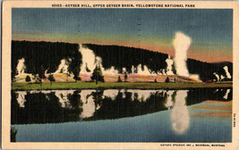 Geyser Hill, Upper Geyser Basin Yellowstone National Park Vintage Postcard - £5.11 GBP