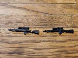 Lot of 2 LEGO Minifigure Accessory Custom Sniper Rifles, Black - £1.85 GBP