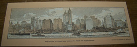 c1911 ANTIQUE SKYLINE OF NEW YORK CITY MANHATTEN EDWIN MEEKER BOOKMARK H... - £7.76 GBP