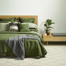 Forest Green Boho Duvet Cover with Coconut Button Boho Queen Size Comfor... - £53.91 GBP+