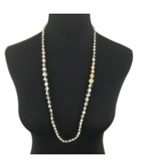 JOAN RIVERS faceted aurora borealis beaded necklace - 32&quot; graduated AB g... - £31.27 GBP