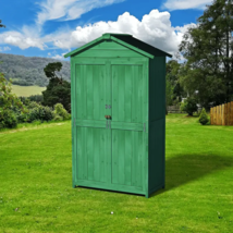 Wood Storage Shed for Garden Durable Fir Wood Weather-resistant Stained ... - $272.91
