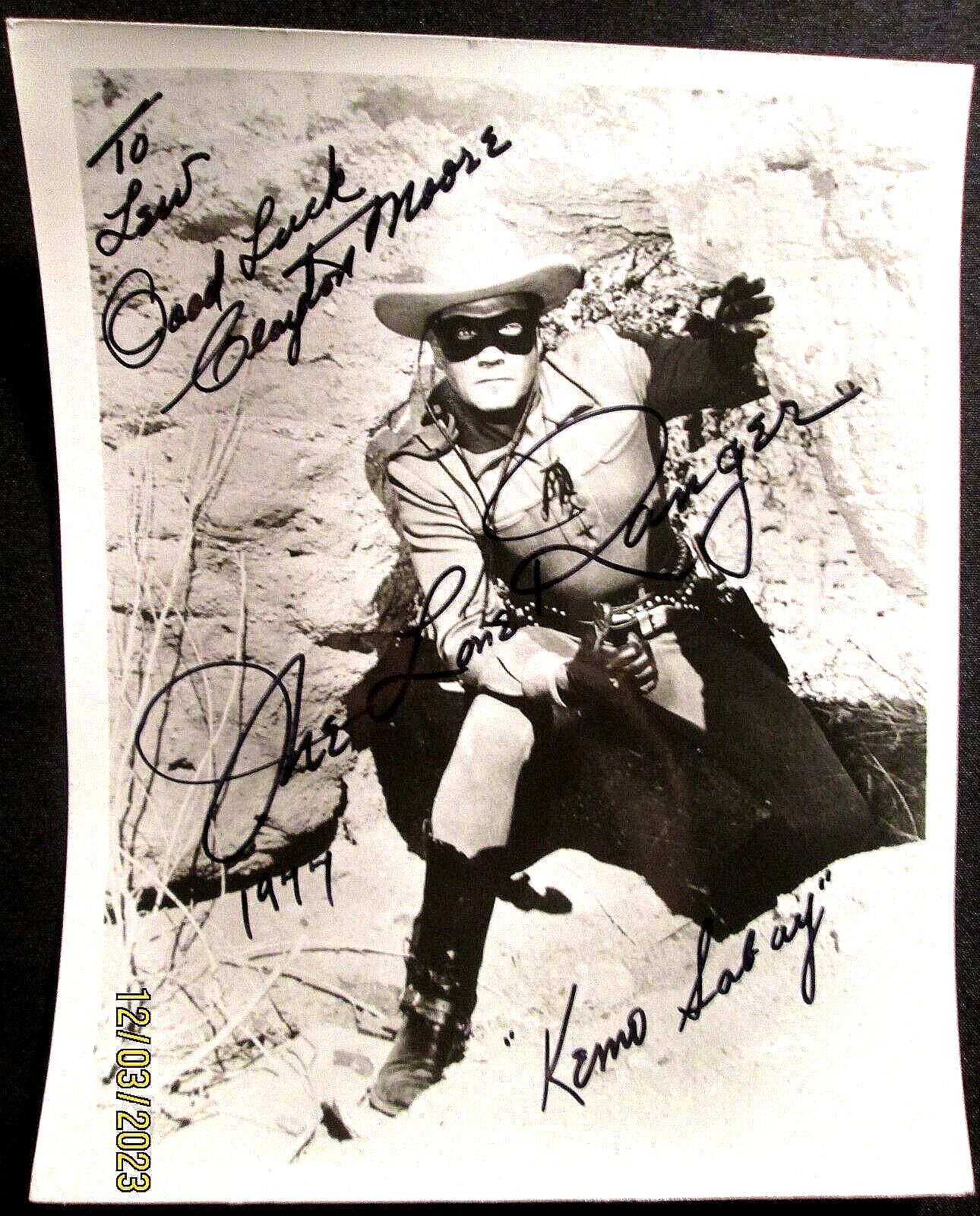 CLAYTON MOORE (THE LONE RANGER) ORIG,VINTAGE HAND SIGN (8X10) PHOTO (CLA... - £185.08 GBP