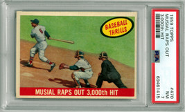 Stan Musial 1959 Topps Raps Out 3000th Hit Baseball Card #470- PSA Graded 7 NM ( - £143.39 GBP