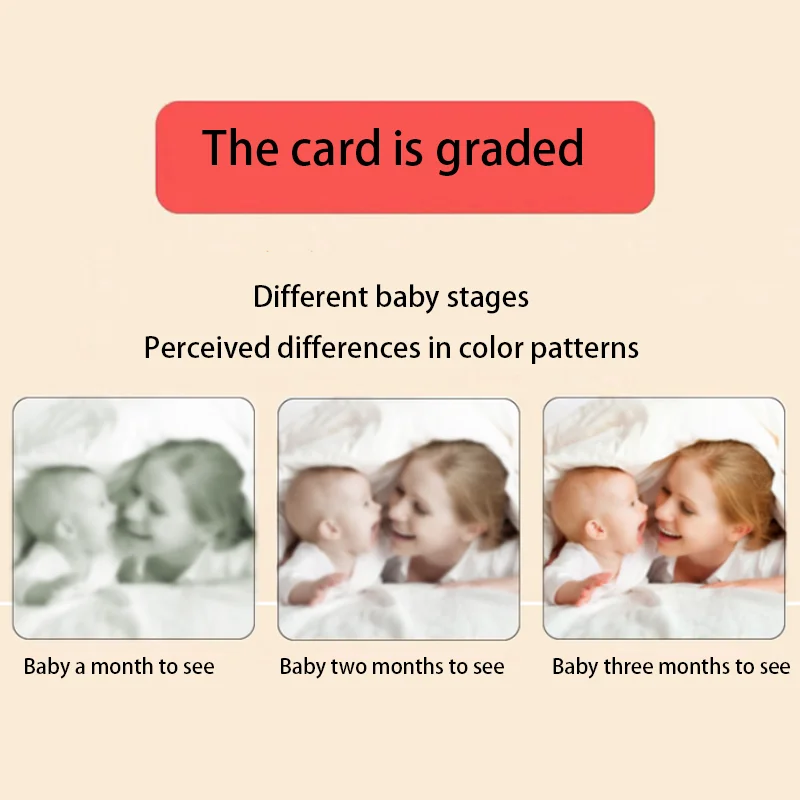 Sporting Montessori Baby Visual A Card Toys Black White Flash Cards High Contras - £18.44 GBP