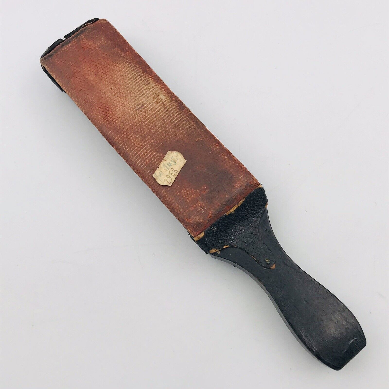 Primary image for Vintage Jagar Garanti Leather Straight Razor Strop Sweden 9.75" x 2" Wood Handle