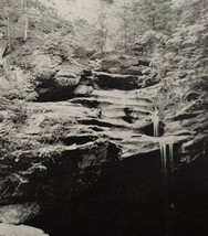 c1910 Lower Falls Old Man&#39;s Cave Logan Ohio Vintage Postcard Waterfall - £13.85 GBP