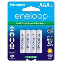Panasonic Eneloop &quot;AAA&quot; Rechargable Batteries (4-Pack) - £31.31 GBP