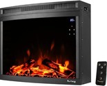 Edmonton 28-Inch Curved Led Electric Fireplace Stove Insert With Remote ... - $518.99