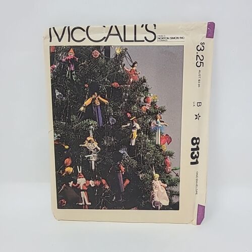 McCalls Sewing Pattern 8131 Craft Christmas Ornaments Dolls Vintage Uncut - $12.86
