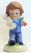 1978 Westwood Little Charmer Little Boy in Blue Bunny Rabbit &amp; Carrots F... - $14.99