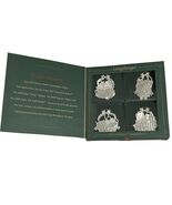 Vintage Longaberger Pewter Basket Ornaments 1997 - 2000 #77455 Set of Fo... - $172.87 MXN
