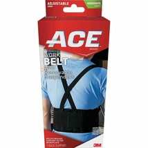 ACE Adjustable Work Belt Black With Removable Suspenders, New - £14.50 GBP