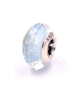 TOP Summer 925 Silver Handmade Frosty Mint Shimmer Faceted Murano Glass ... - £9.76 GBP