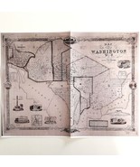 Map Washington DC Civil War Reproduction 2004 13 x 10&quot; Military History ... - $380.59 MXN