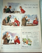 Wesson OIl Avoid Salad Sameness Magazine Advertising Print Ad Art 1940s - $6.99