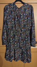 Philosophy Women’s Floral Mid Boho Tunic Lined Zip Back Dress Medium - $19.34