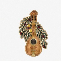 Harmony&#39;s Holiday Mandolin Beaded Cross Stitch Kit - Festive Ornament 2007 MH167 - £37.75 GBP