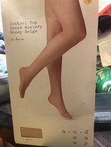 A New Day Women&#39;s 20 Denier Control Top Sheer Hosiery Tights Sz S / M BE... - £4.69 GBP