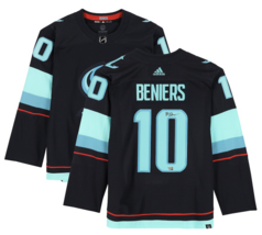 Matty Beniers Autographed Seattle Kraken Authentic Navy Jersey Fanatics - $395.00