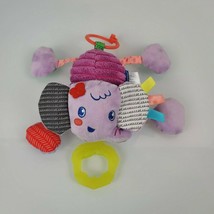 Infantino Pink Elephant Stuffed Plush Ring Link Clip Toy Teether Rattle ... - $24.74