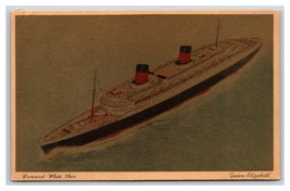 Cunard White Star Superliner Ship Queen Elizabeth 1947 Postcard U4 - £3.98 GBP
