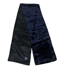 Morgan &amp; Oates Woven Textiles Blue Velvet Scarf Wrap Made in England - $22.28
