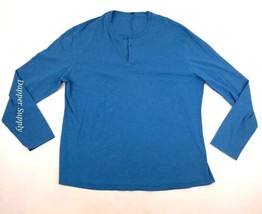 Lululemon Men Size XL Blue Long Sleeve Running Athletic Henley T-Shirt - $25.73