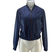 ANTHROPOLOGIE SILENCE + NOISE Jacket Bomber Blue Size S Women&#39;s - £16.86 GBP