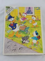 VINTAGE 1980 Disney Donald Duck Huey Dewey Louie Frame Tray Puzzle - $19.79