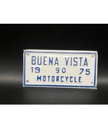 Motorcycle License Plate Vintage 1975 Buena Vista, Virginia - $12.86