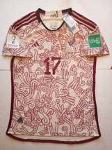 Jesus M. Corona Mexico 2022 World Cup Qatar Match Slim White Away Soccer Jersey - £68.15 GBP