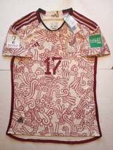 Jesus M. Corona Mexico 2022 World Cup Qatar Match Slim White Away Soccer Jersey - £67.93 GBP