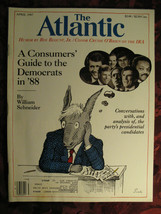 ATLANTIC magazine April 1987 William Schneider Tamara Hareven Richard Bausch - £9.10 GBP