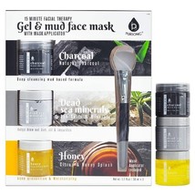 Pursonic 3 Pack Facial Therapy Mud Face Mask with Mask Applicator (Open ... - $15.29
