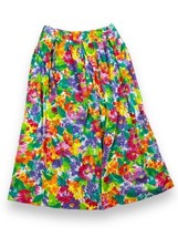 Vtg 90s Worthington Essentials Multicolor Floral Maxi Skirt USA Made Sz M - $23.27