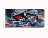 Metal Money Clip Bills Card Metal Holder Clip Rectangle Dracula Vampire D1 - $11.83